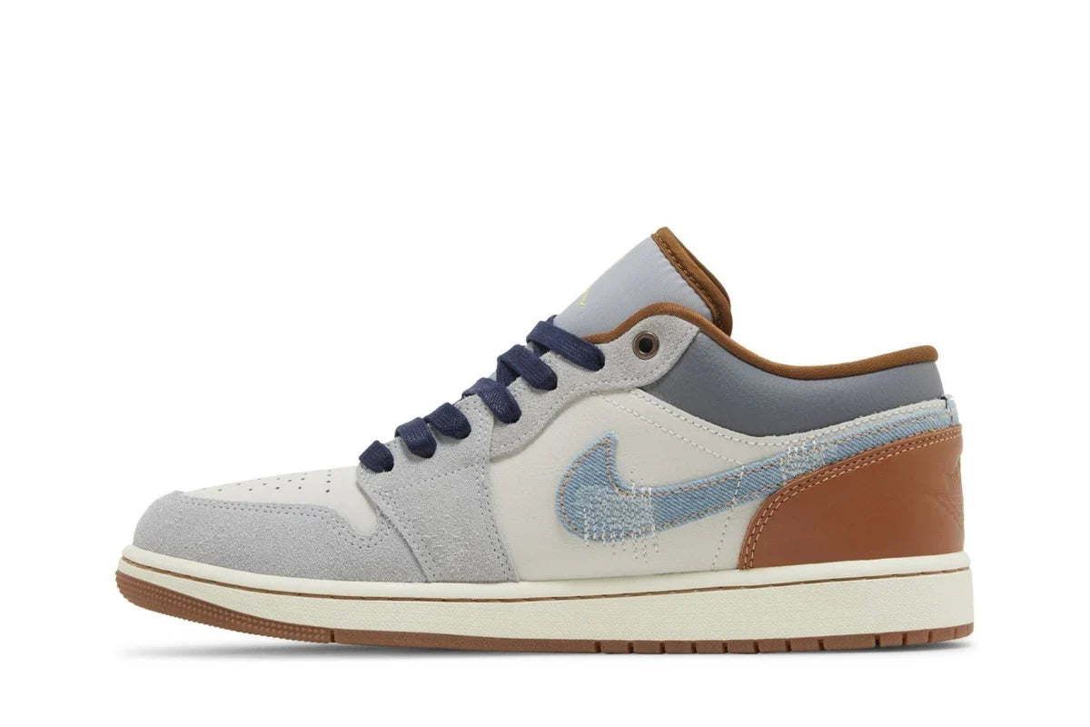 Air Jordan 1 Low SE Repaired Denim Swoosh Azul